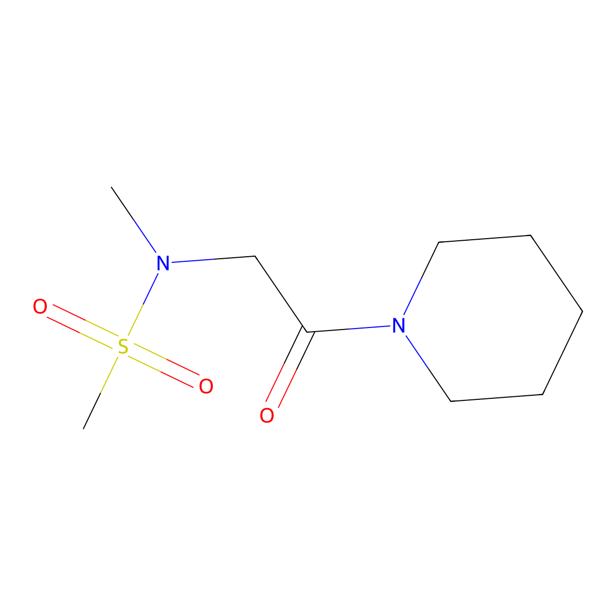 N-methyl-N-[2-oxo-2-(piperidin-1-yl)ethyl]methanesulfonamide molecular structure, CAS 1119447-76-5