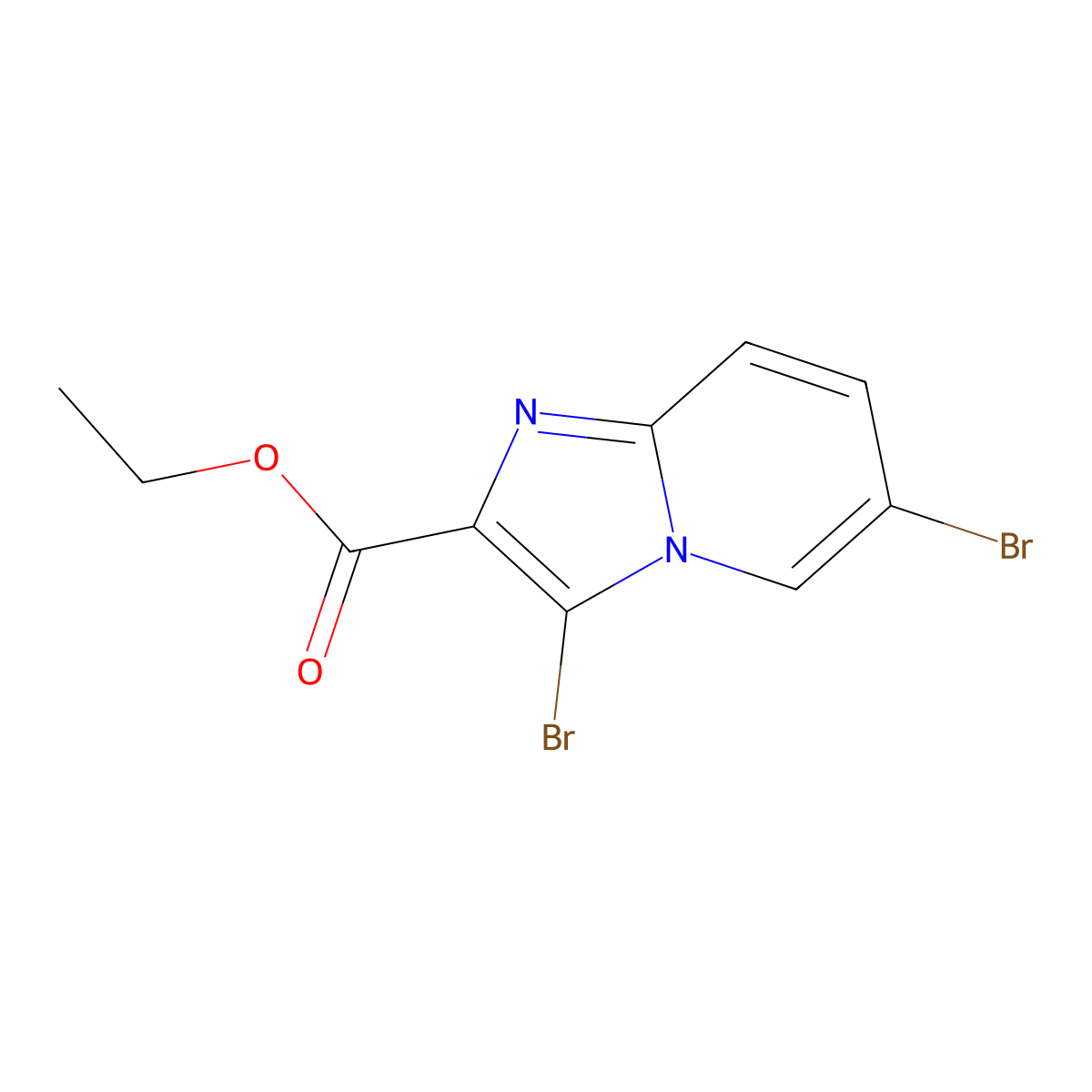 Ethyl 3,6-dibromoimidazo[1,2-a]pyridine-2-carboxylate molecular structure, CAS 1119448-99-5