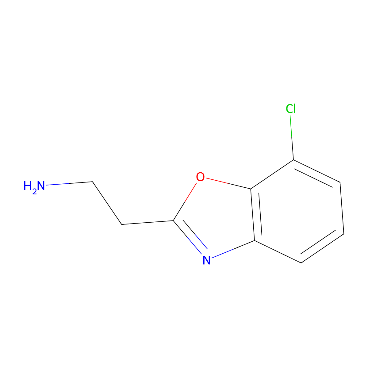 2-(7-Chloro-1,3-benzoxazol-2-yl)ethanamine molecular structure, CAS 1119449-48-7