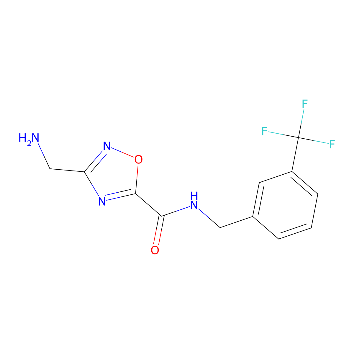 3-(aminomethyl)-N-[3-(trifluoromethyl)benzyl]-1,2,4-oxadiazole-5-carboxamide molecular structure, CAS 1119449-53-4