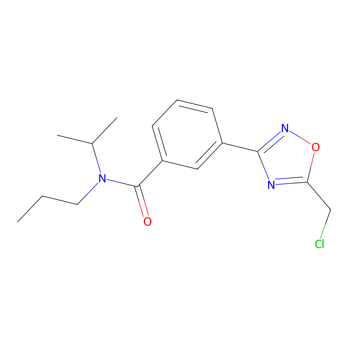 3-[5-(chloromethyl)-1,2,4-oxadiazol-3-yl]-N-isopropyl-N-propylbenzamide molecular structure, CAS 1119449-60-3