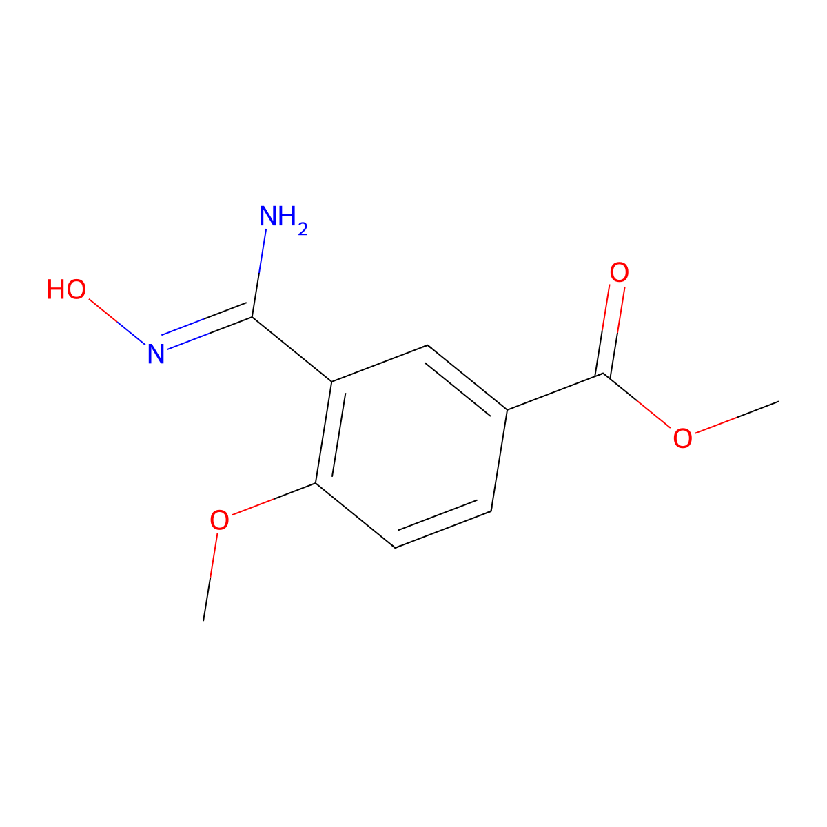 methyl 3-[(E)-amino(hydroxyimino)methyl]-4-methoxybenzoate molecular structure, CAS 1119449-73-8