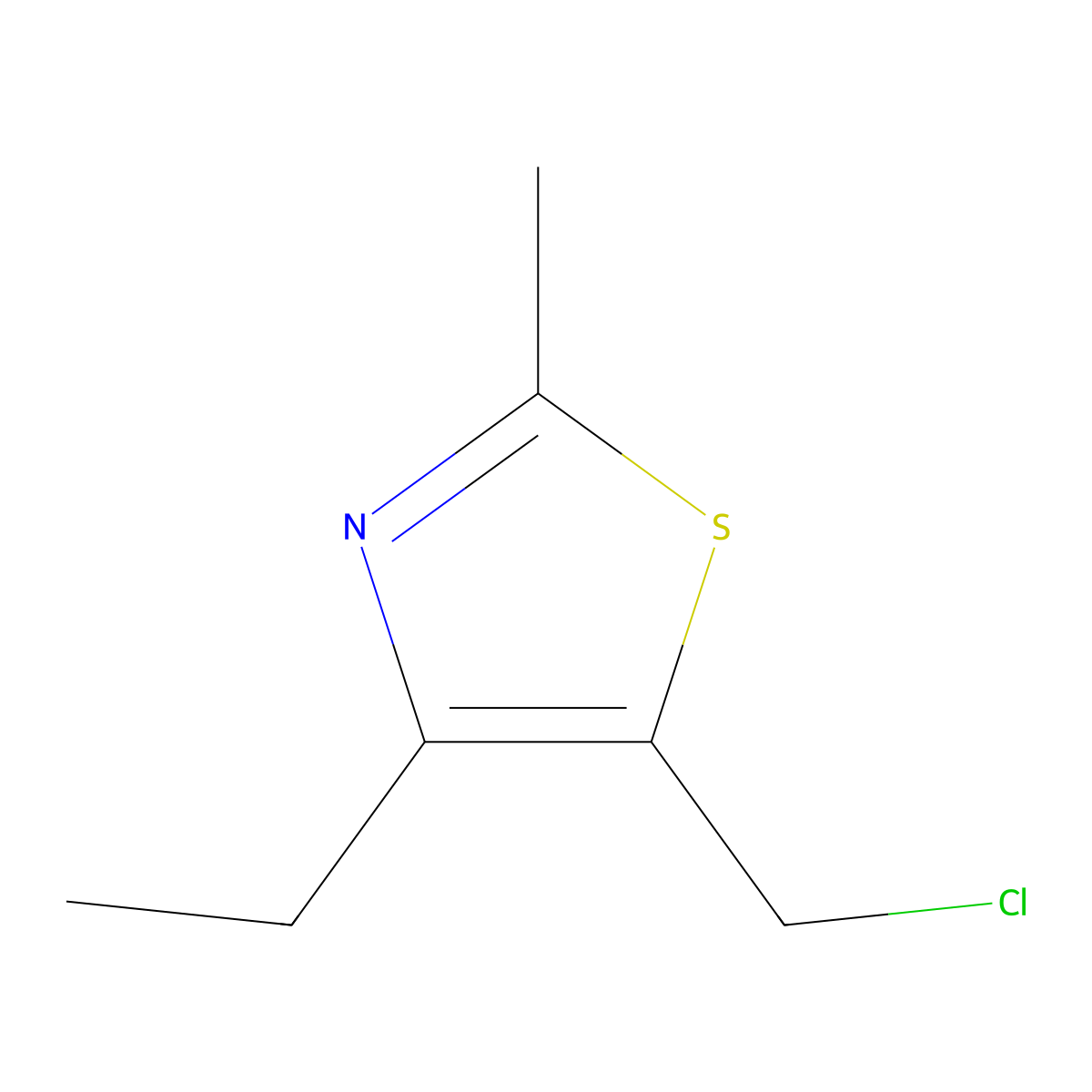 5-(Chloromethyl)-4-ethyl-2-methyl-1,3-thiazole molecular structure, CAS 1119449-92-1