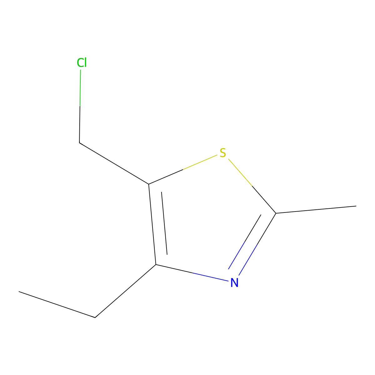 5-(Chloromethyl)-4-ethyl-2-methyl-1,3-thiazole molecular structure, CAS 1119449-92-1