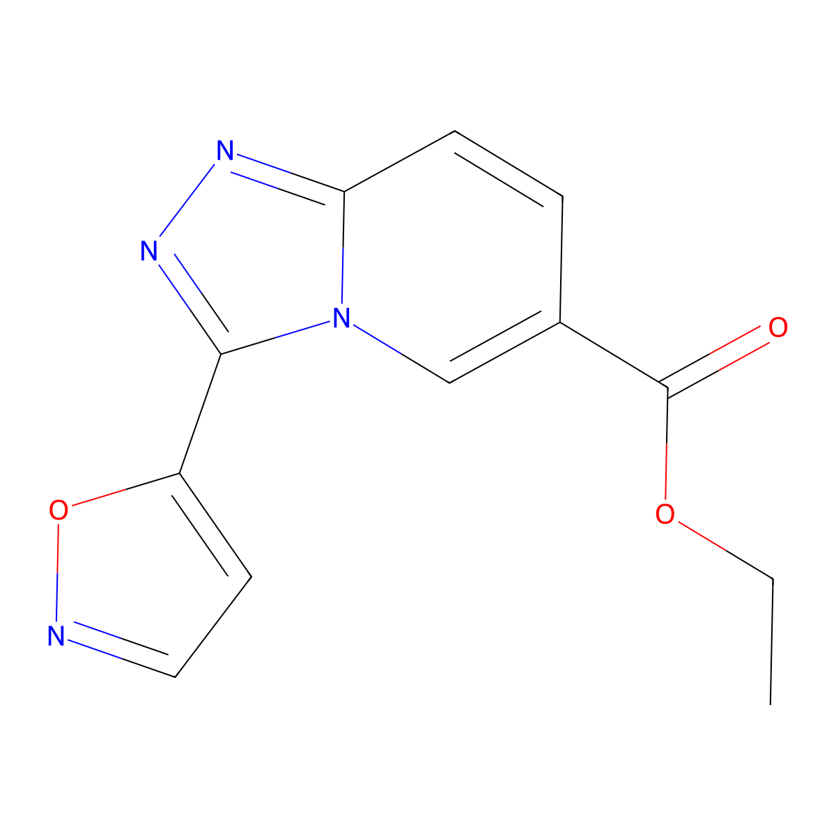 Ethyl 3-isoxazol-5-yl[1,2,4]triazolo[4,3-a]pyridine-6-carboxylate molecular structure, CAS 1119449-93-2