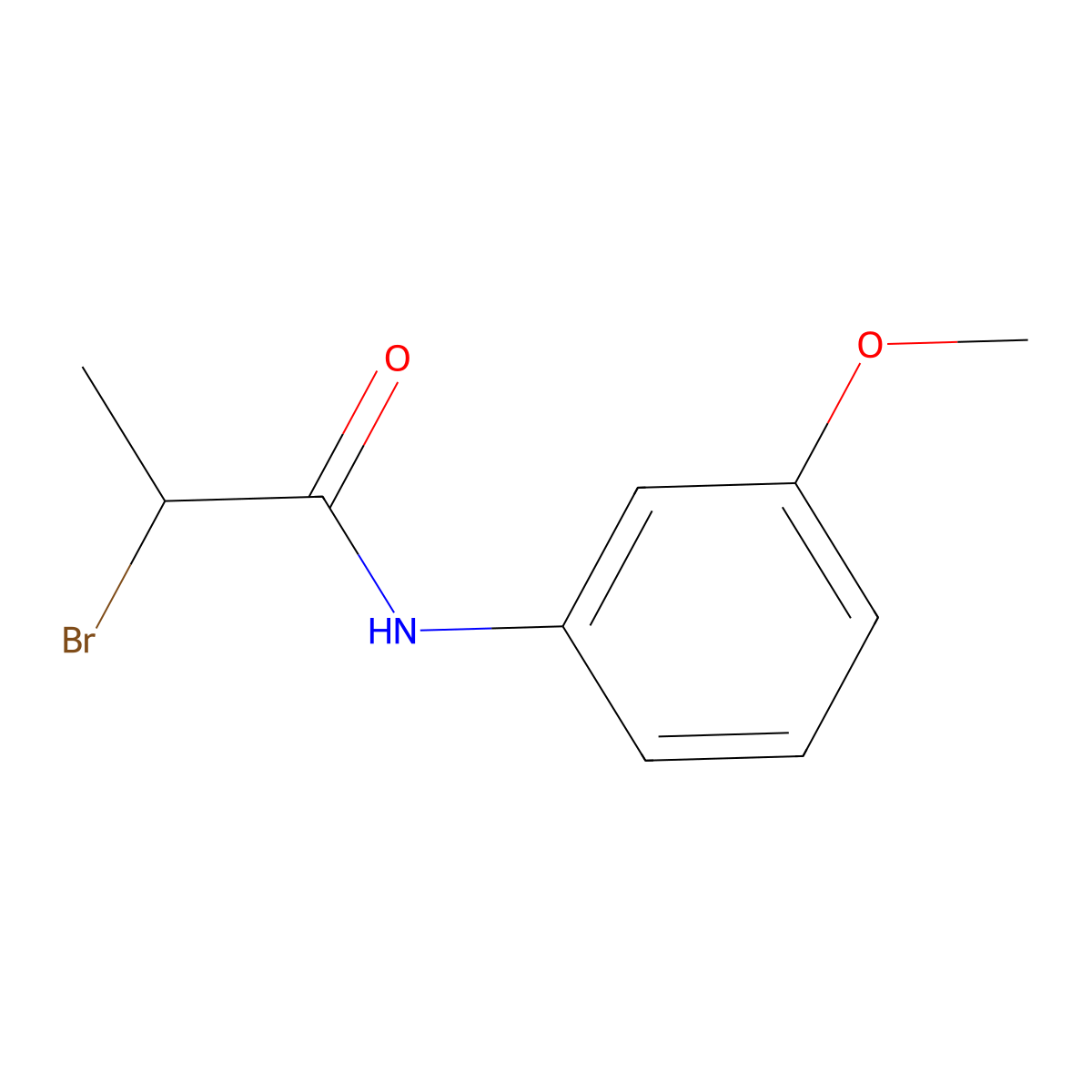 2-bromo-N-(3-methoxyphenyl)propanamide molecular structure, CAS 1119449-95-4