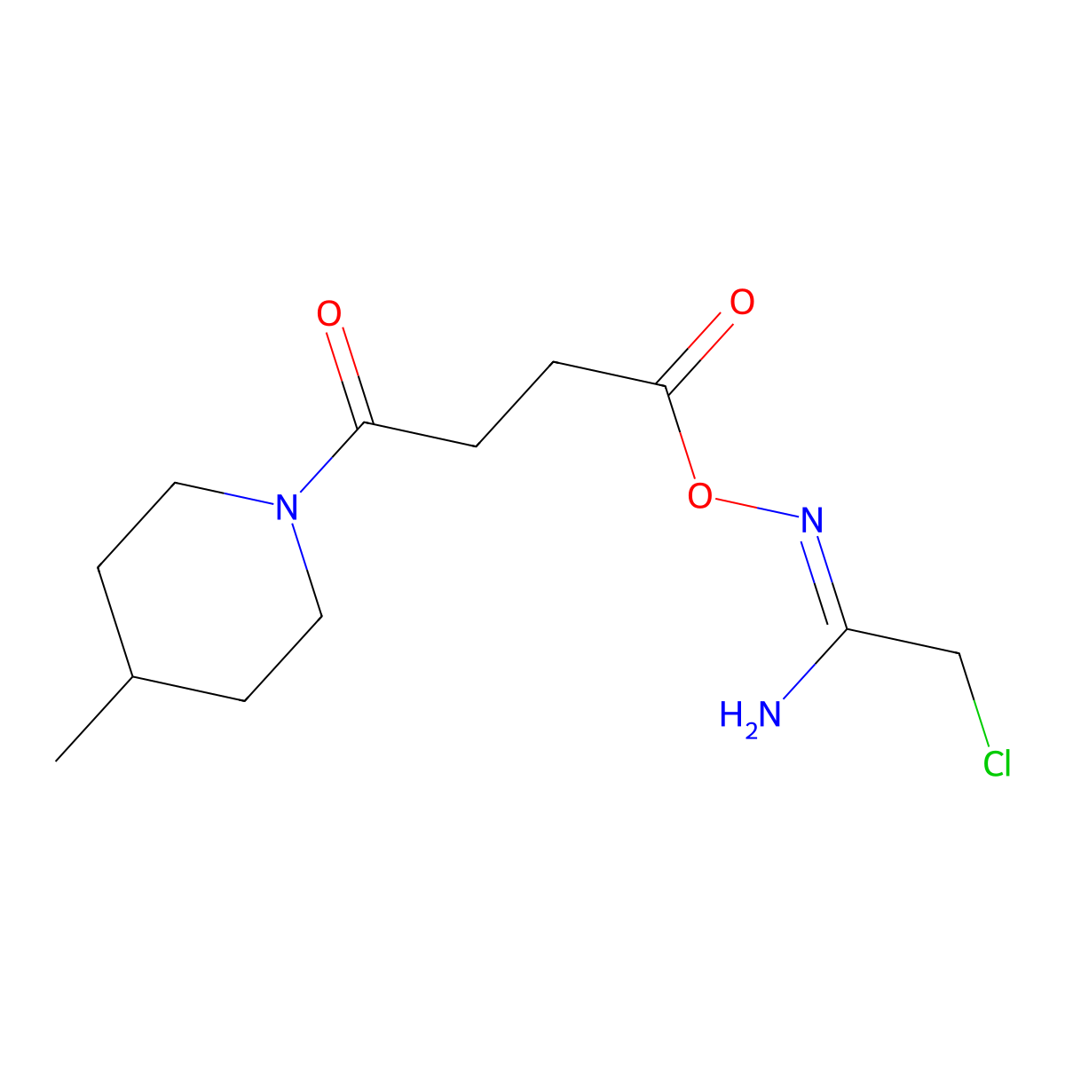 (1E)-2-chloro-N'-{[4-(4-methylpiperidin-1-yl)-4-oxobutanoyl]oxy}ethanimidamide molecular structure, CAS 1119449-98-7