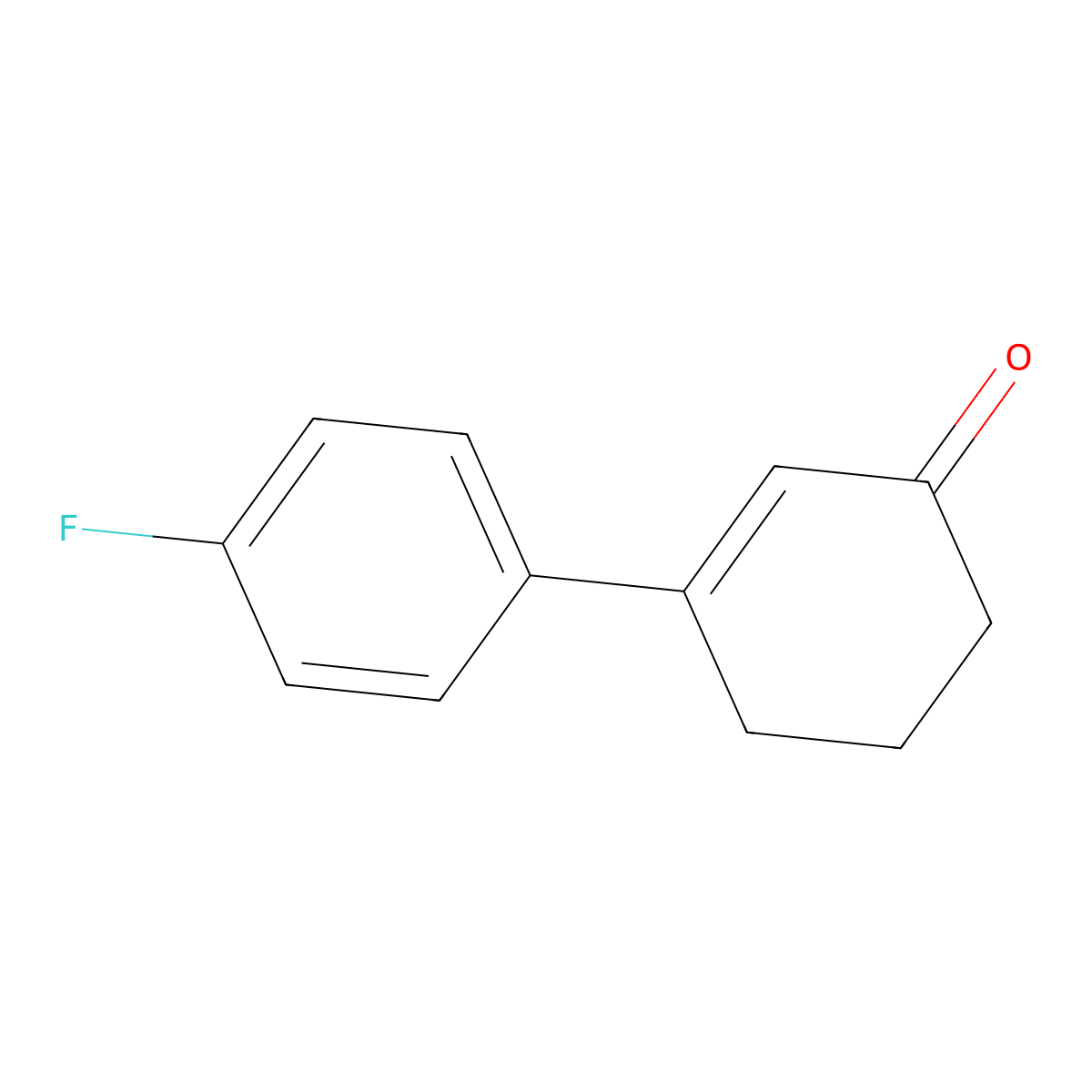 3-(4-Fluorophenyl)cyclohex-2-en-1-one molecular structure, CAS 111945-91-6