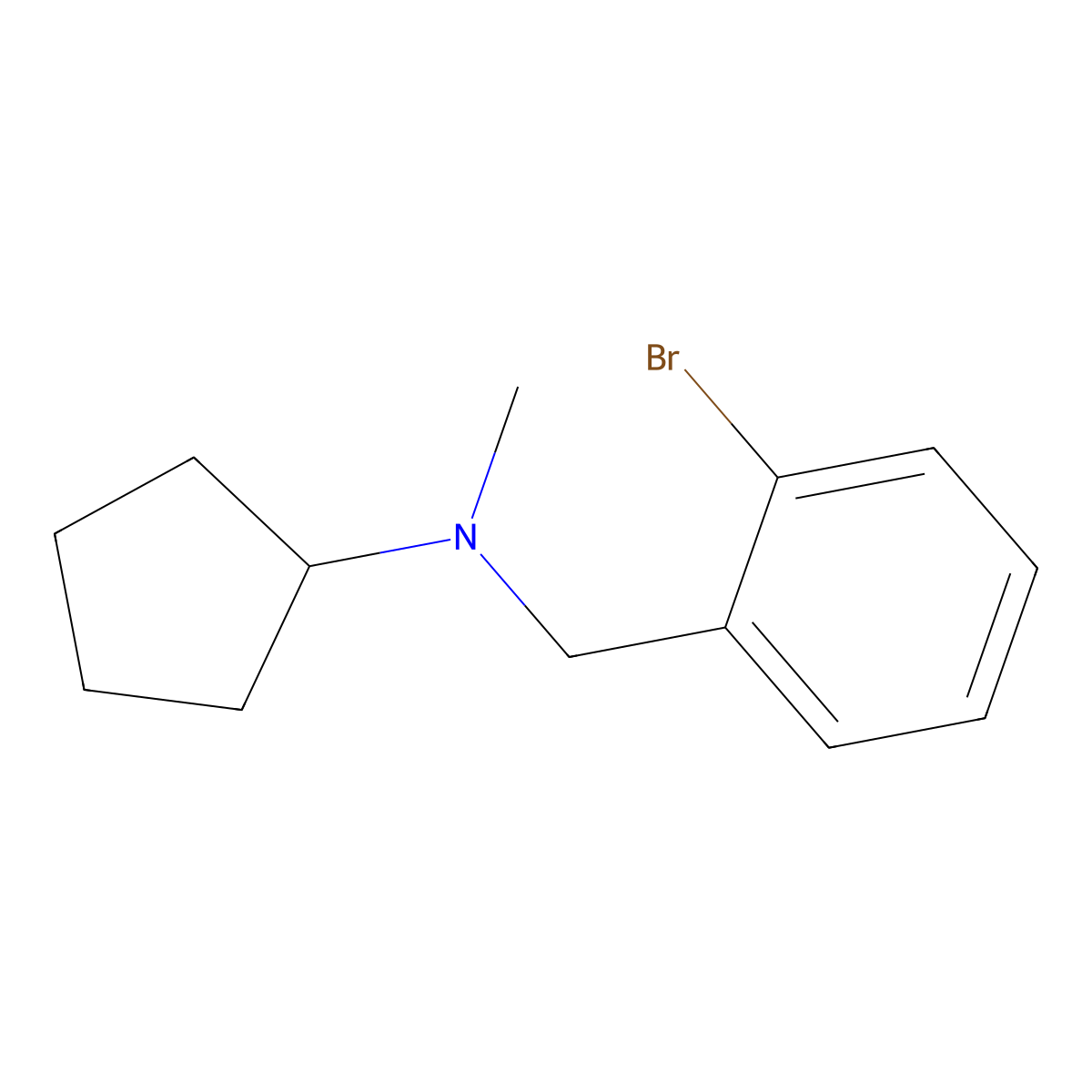 N-(2-bromobenzyl)-N-cyclopentyl-N-methylamine molecular structure, CAS 1119450-04-2