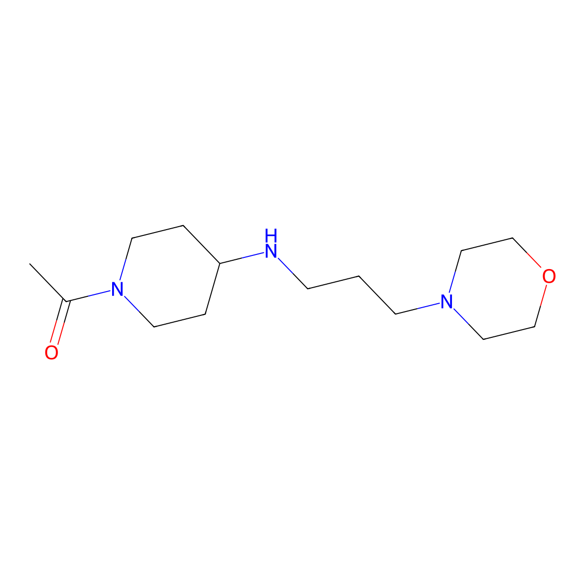 1-acetyl-N-(3-morpholin-4-ylpropyl)piperidin-4-amine molecular structure, CAS 1119450-06-4