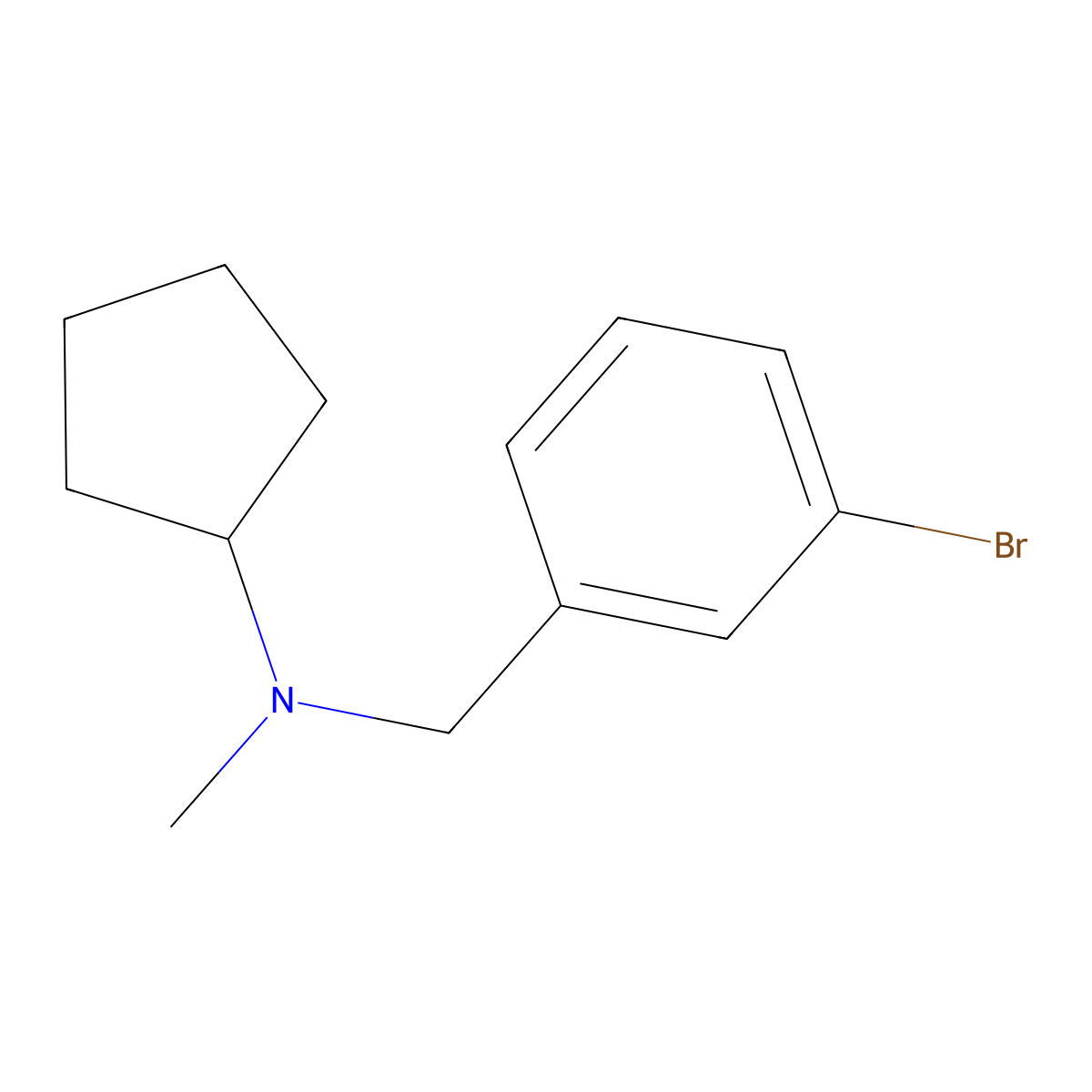 N-(3-bromobenzyl)-N-cyclopentyl-N-methylamine molecular structure, CAS 1119450-09-7