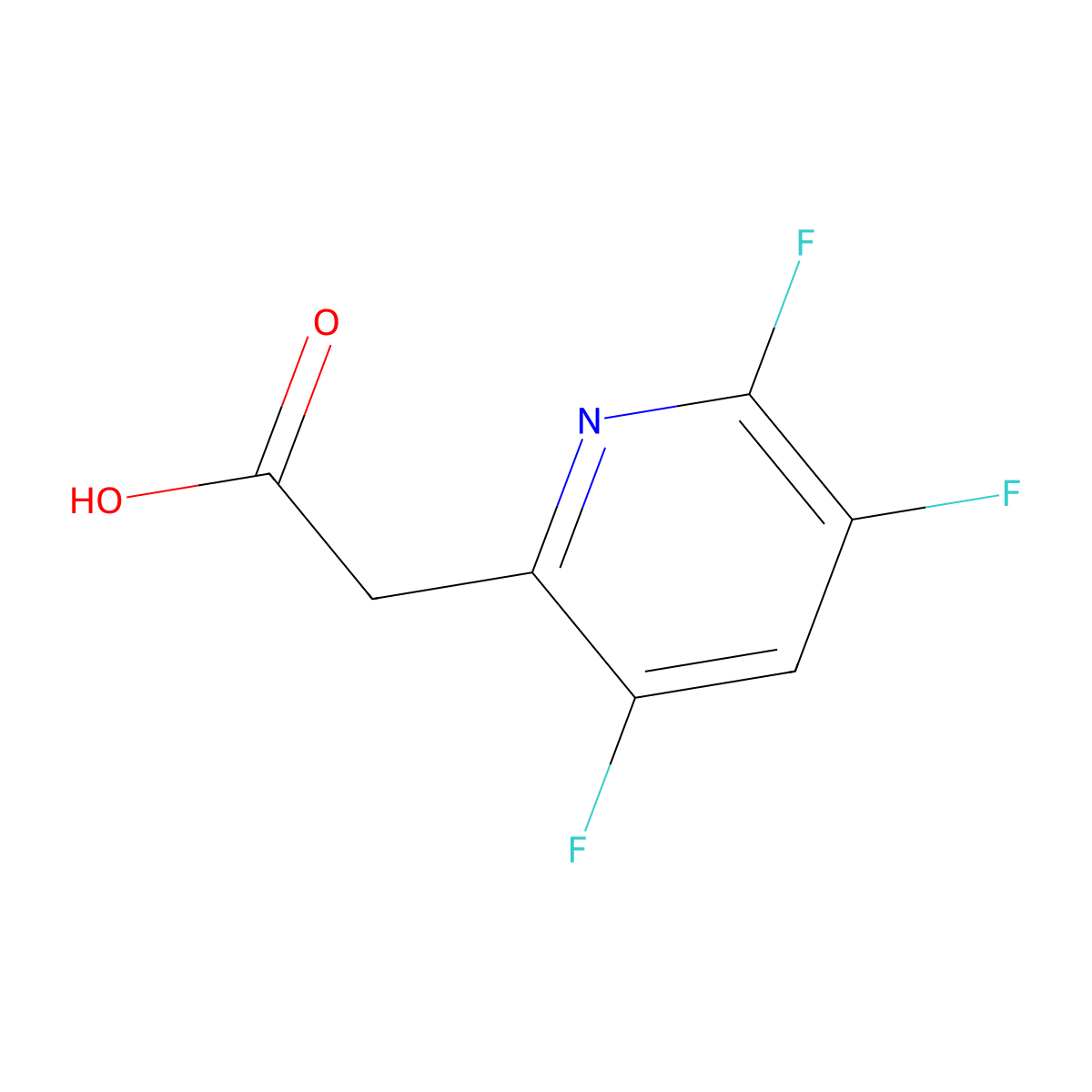 (3,5,6-Trifluoropyridin-2-yl)acetic acid molecular structure, CAS 1119450-11-1