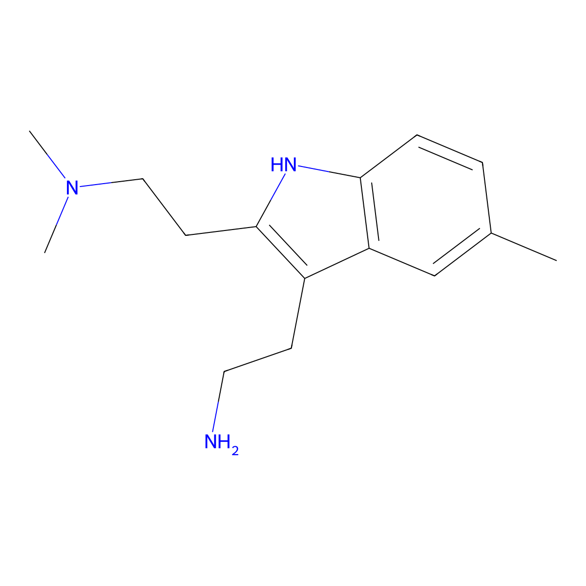 N-{2-[3-(2-Aminoethyl)-5-methyl-1H-indol-2-YL]-ethyl}-N,N-dimethylamine molecular structure, CAS 1119450-12-2