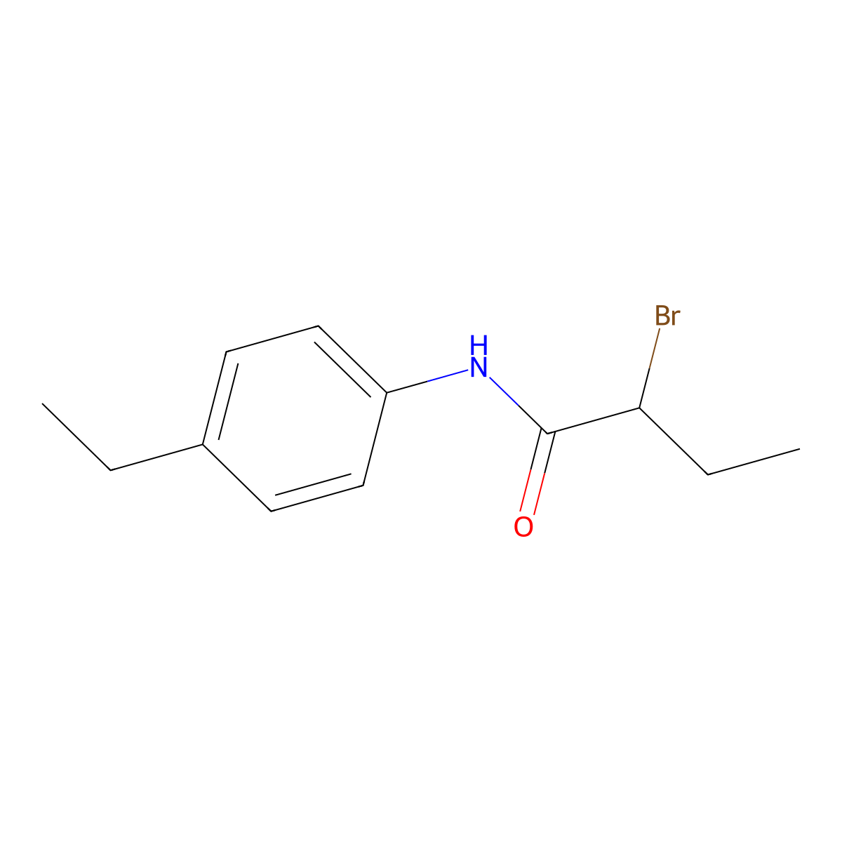 2-bromo-N-(4-ethylphenyl)butanamide molecular structure, CAS 1119450-18-8