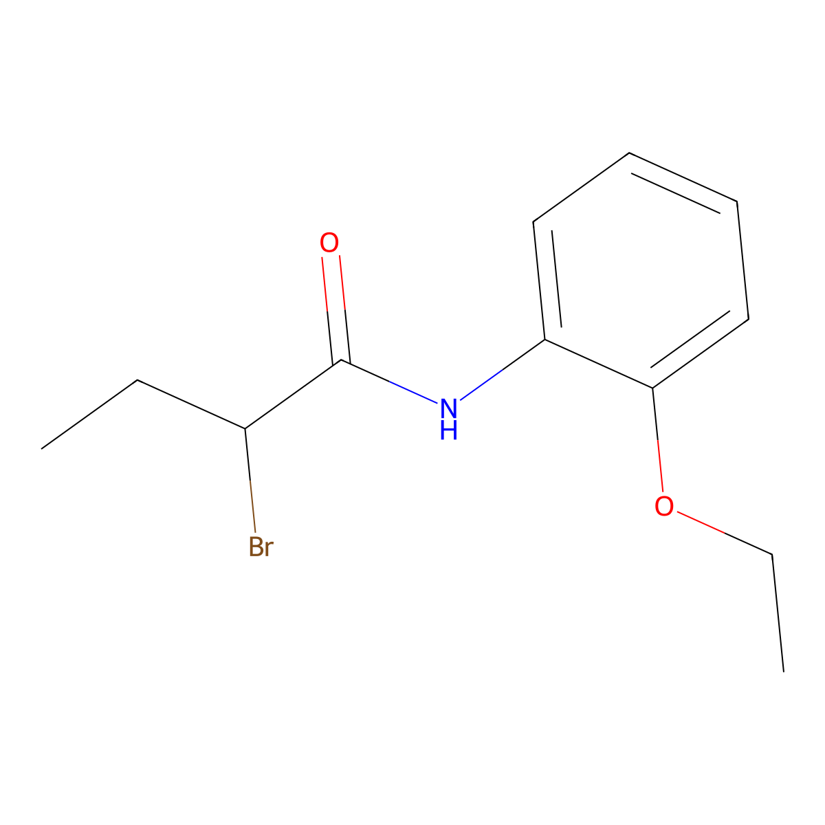 2-bromo-N-(2-ethoxyphenyl)butanamide molecular structure, CAS 1119450-20-2