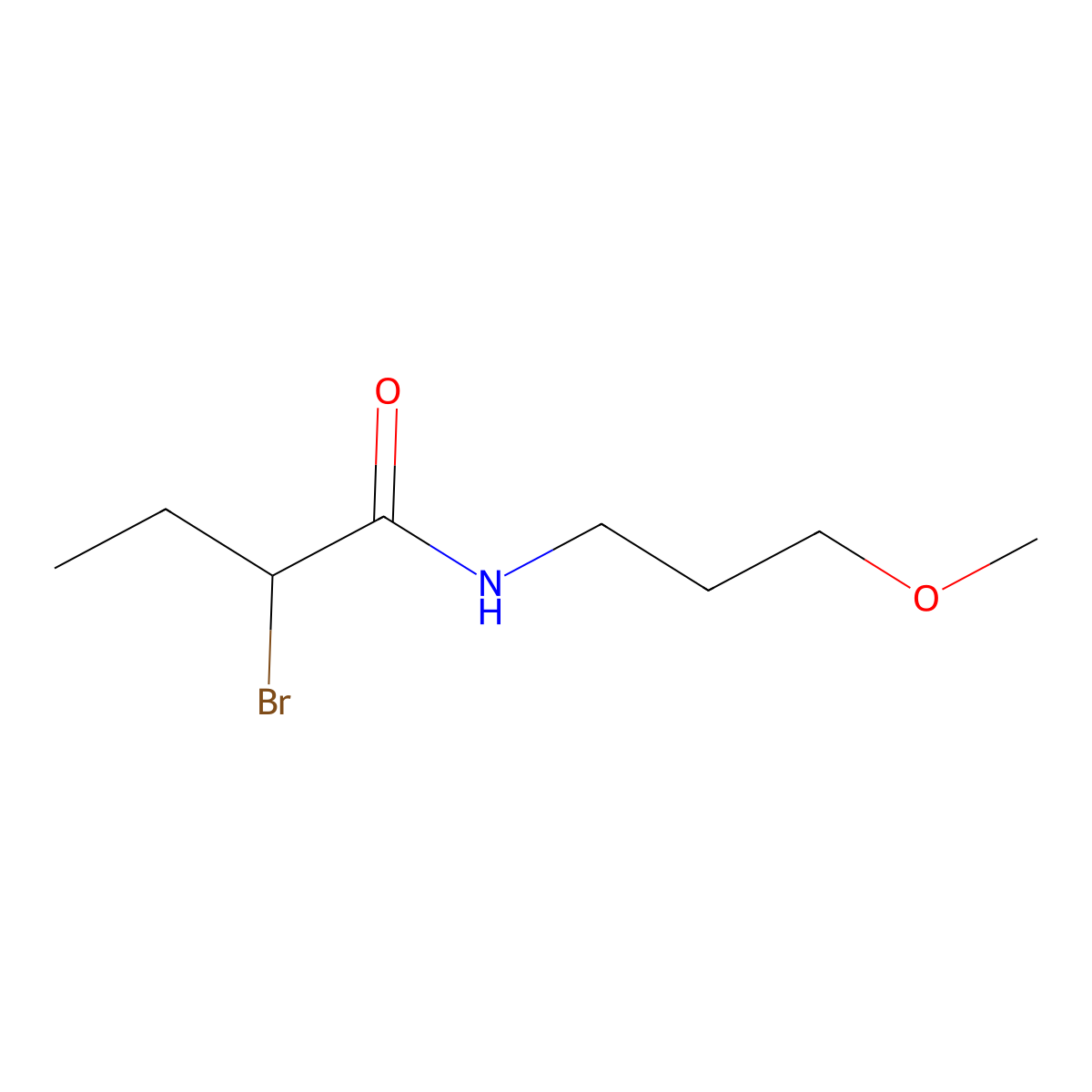 2-bromo-N-(3-methoxypropyl)butanamide molecular structure, CAS 1119450-21-3
