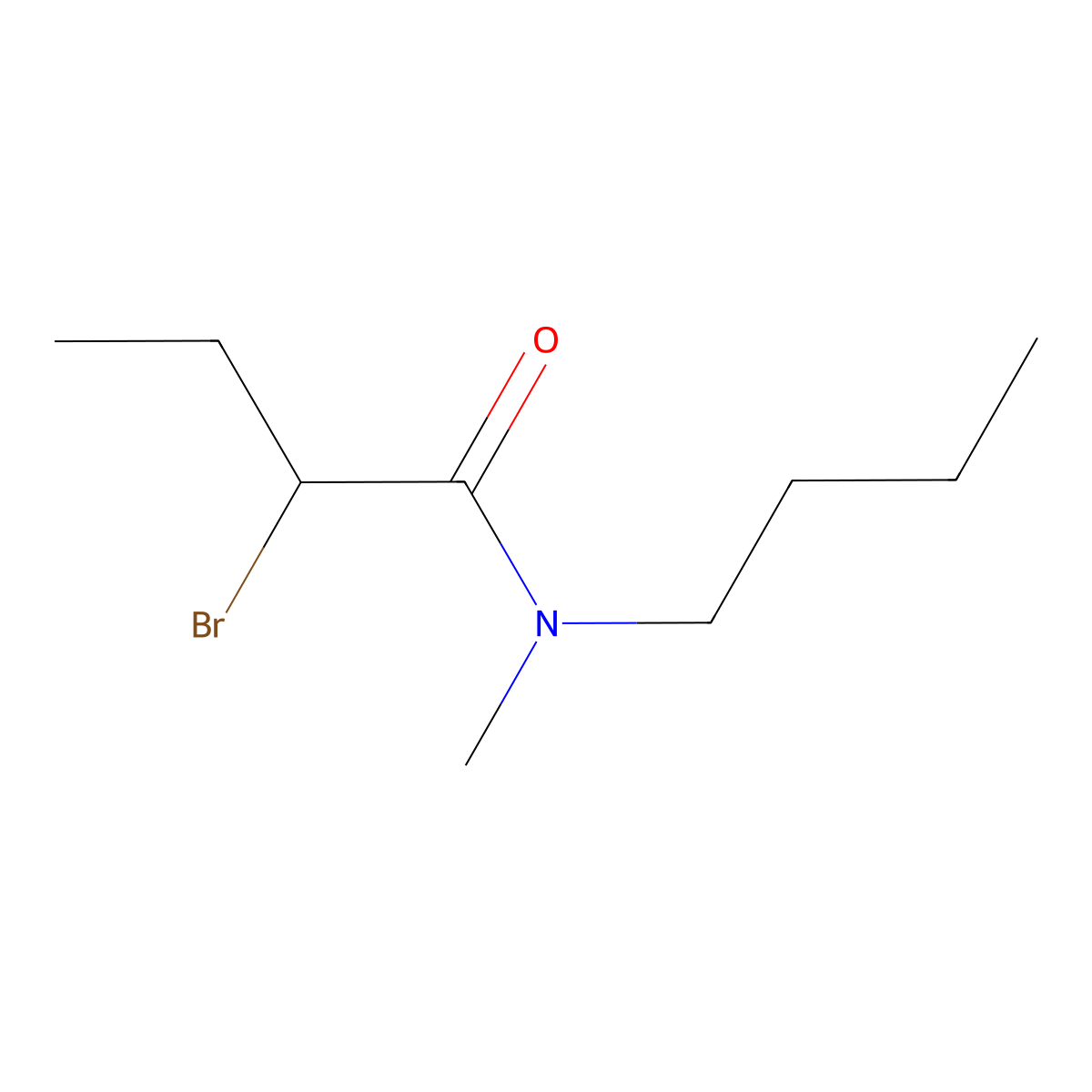 2-bromo-N-butyl-N-methylbutanamide molecular structure, CAS 1119450-23-5