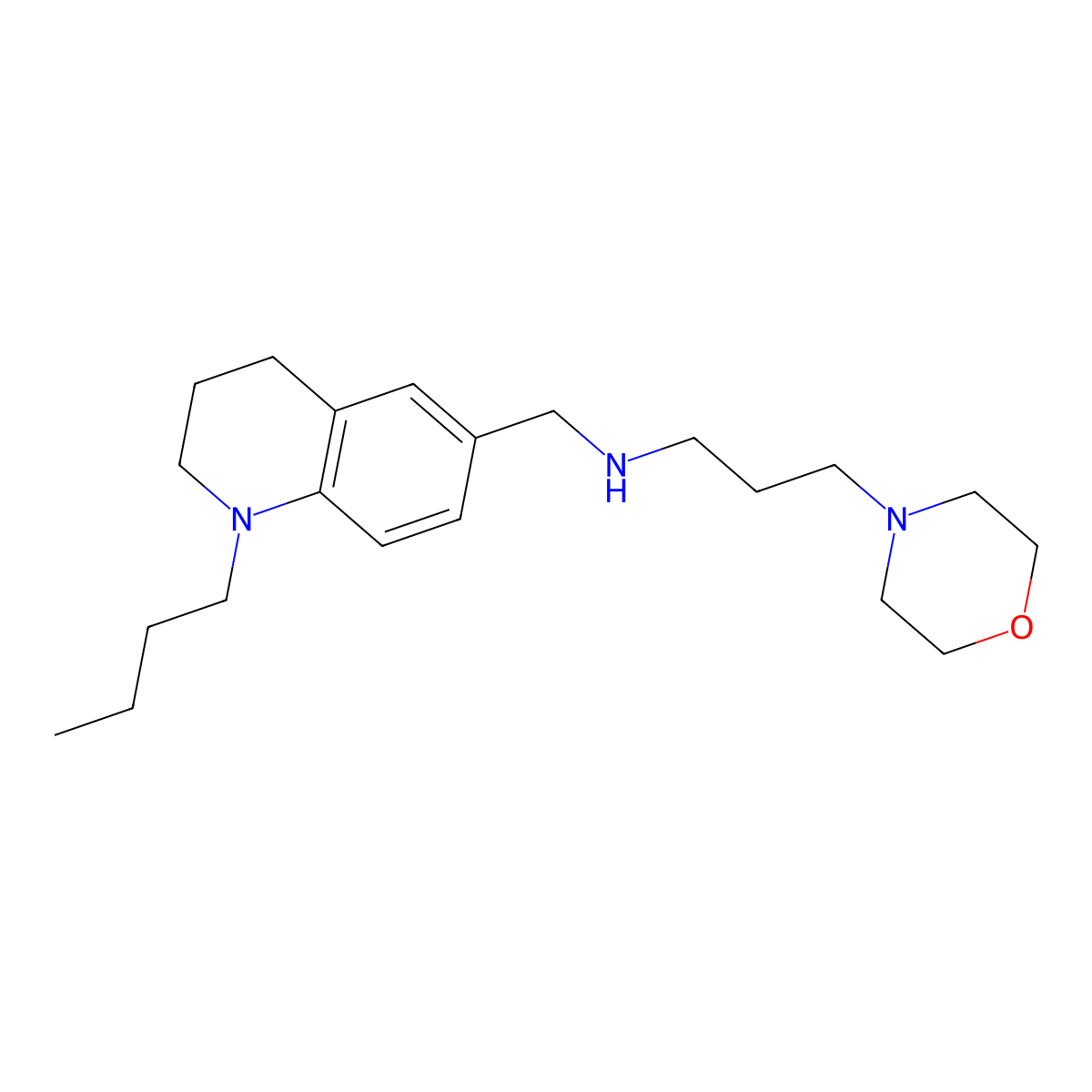 N-[(1-butyl-1,2,3,4-tetrahydroquinolin-6-yl)methyl]-3-morpholin-4-ylpropan-1-amine molecular structure, CAS 1119450-27-9