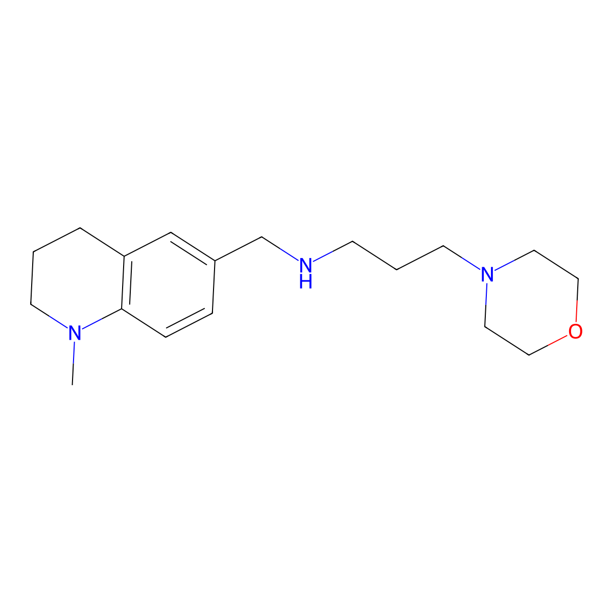 N-[(1-Methyl-1,2,3,4-tetrahydroquinolin-6-YL)-methyl]-3-morpholin-4-ylpropan-1-amine molecular structure, CAS 1119450-30-4