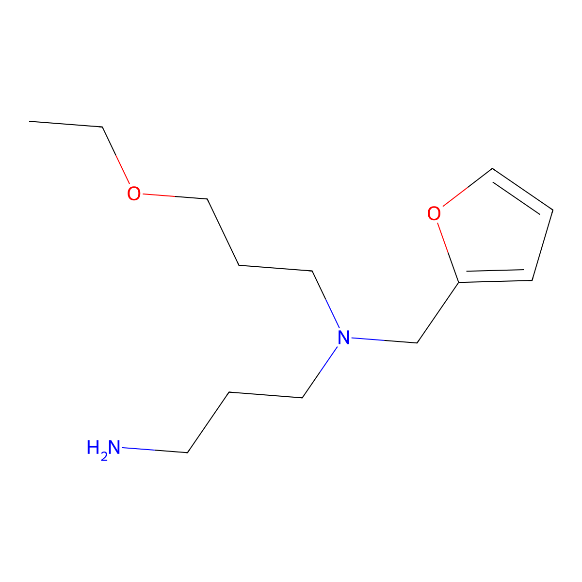N-(3-aminopropyl)-N-(3-ethoxypropyl)-N-(2-furylmethyl)amine molecular structure, CAS 1119450-31-5
