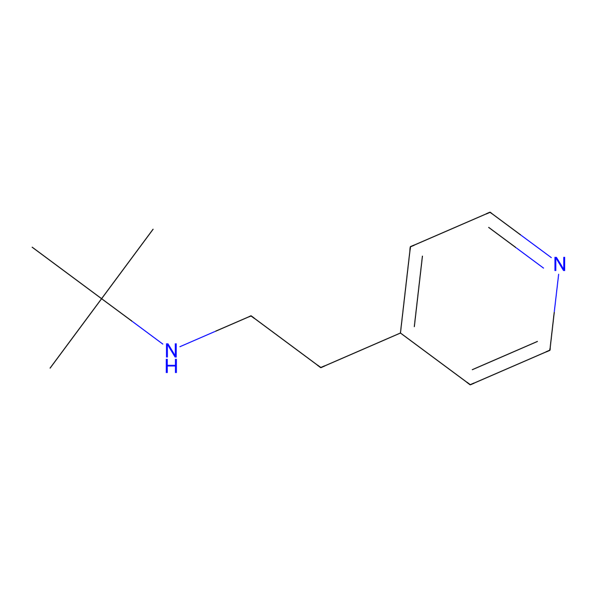 N-(tert-butyl)-N-(2-pyridin-4-ylethyl)amine molecular structure, CAS 1119450-34-8