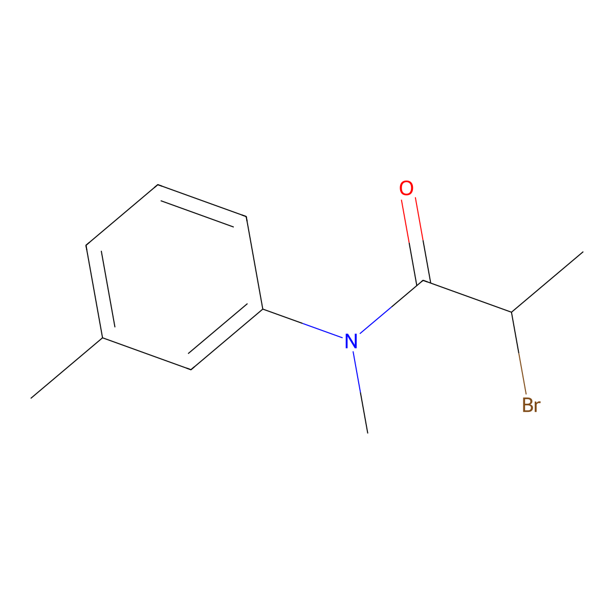2-bromo-N-methyl-N-(3-methylphenyl)propanamide molecular structure, CAS 1119450-38-2