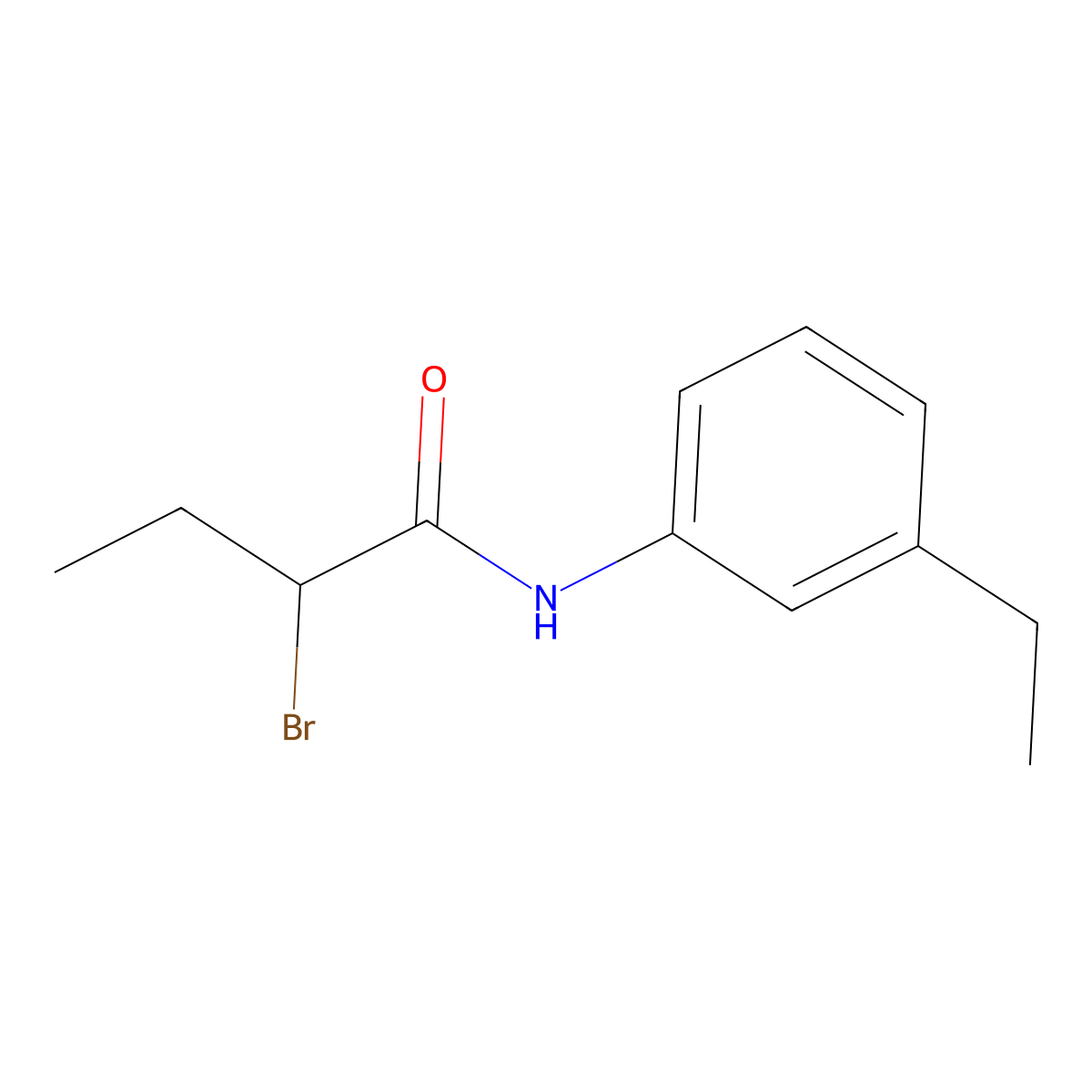 2-bromo-N-(3-ethylphenyl)butanamide molecular structure, CAS 1119450-43-9