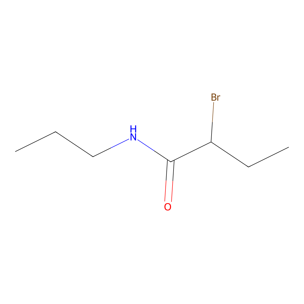 2-bromo-N-propylbutanamide molecular structure, CAS 1119450-47-3