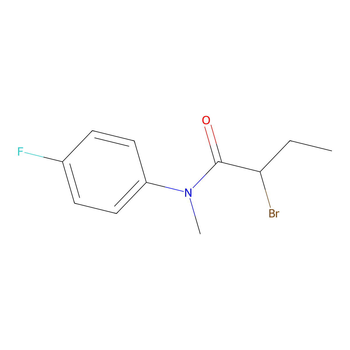 2-bromo-N-(4-fluorophenyl)-N-methylbutanamide molecular structure, CAS 1119450-48-4