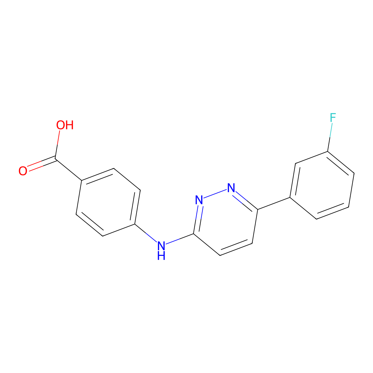 4-{[6-(3-Fluorophenyl)pyridazin-3-YL]-amino}benzoic acid molecular structure, CAS 1119450-51-9