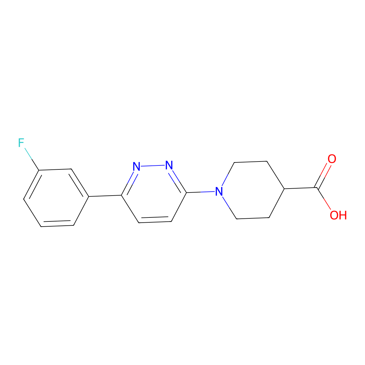1-[6-(3-Fluorophenyl)pyridazin-3-yl]piperidine-4-carboxylic acid molecular structure, CAS 1119450-52-0