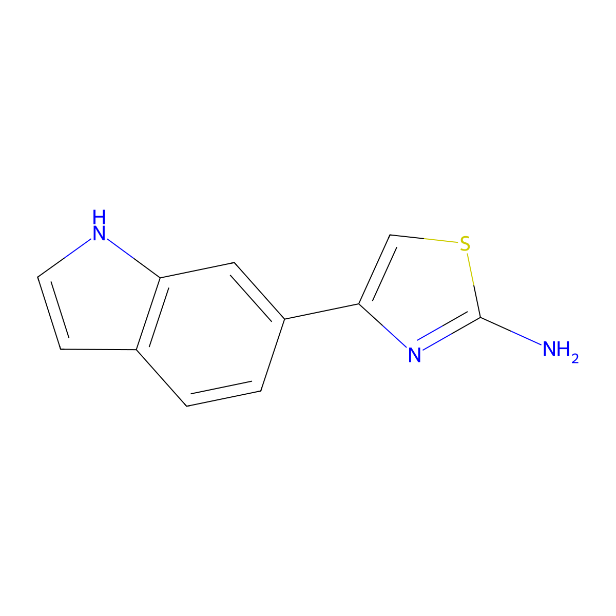 4-(1H-indol-6-yl)-1,3-thiazol-2-amine molecular structure, CAS 1119450-55-3