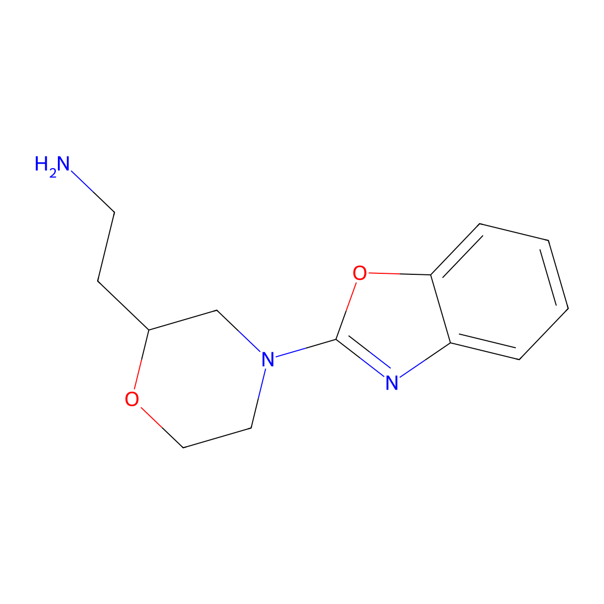 2-[4-(1,3-Benzoxazol-2-yl)morpholin-2-yl]ethanamine molecular structure, CAS 1119450-65-5