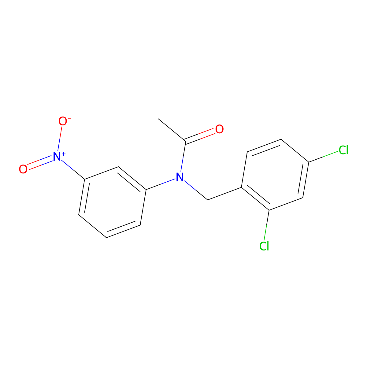 N-(2,4-dichlorobenzyl)-N-(3-nitrophenyl)acetamide molecular structure, CAS 1119450-66-6