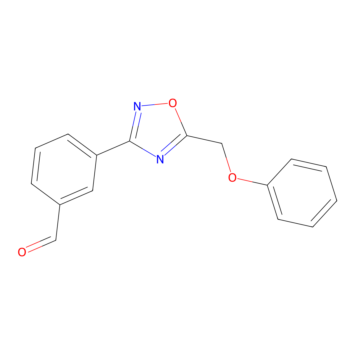 3-[5-(Phenoxymethyl)-1,2,4-oxadiazol-3-yl]benzaldehyde molecular structure, CAS 1119450-79-1