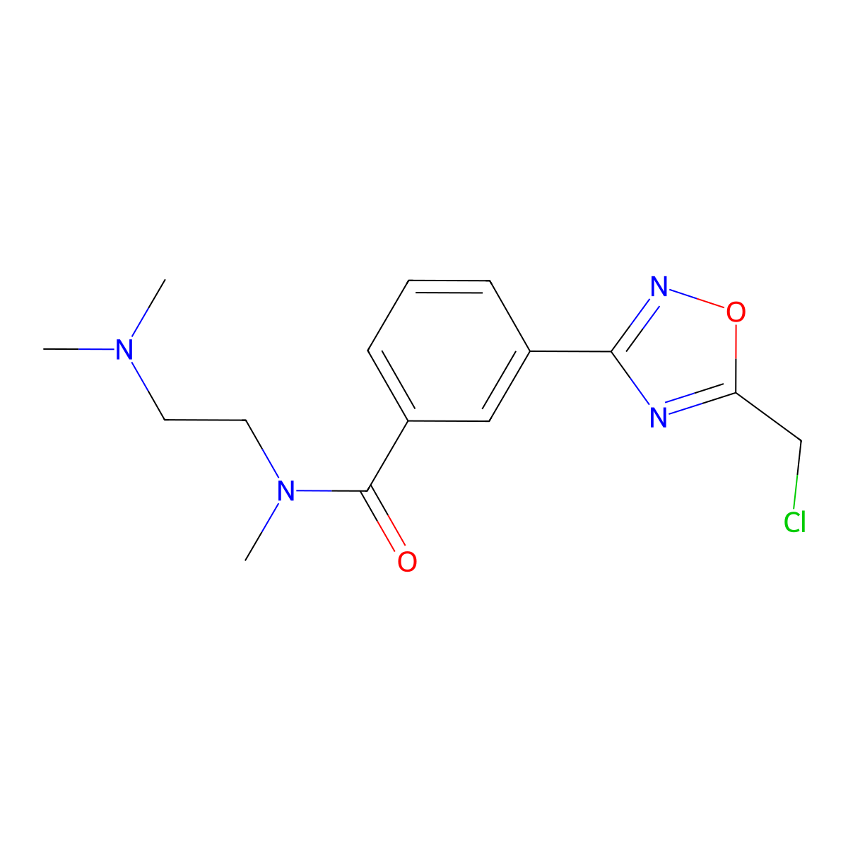 3-[5-(chloromethyl)-1,2,4-oxadiazol-3-yl]-N-[2-(dimethylamino)ethyl]-N-methylbenzamide molecular structure, CAS 1119450-83-7