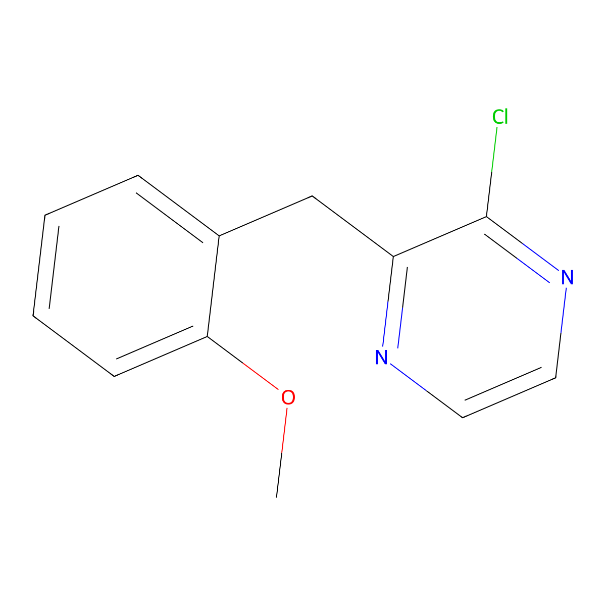 2-Chloro-3-(2-methoxybenzyl)pyrazine molecular structure, CAS 1119450-87-1