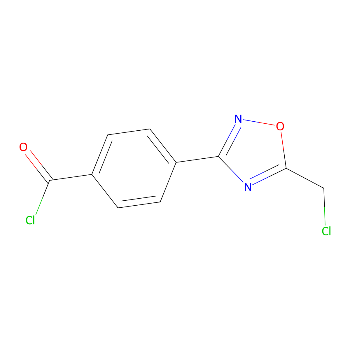 4-[5-(Chloromethyl)-1,2,4-oxadiazol-3-yl]benzoyl chloride molecular structure, CAS 1119450-88-2