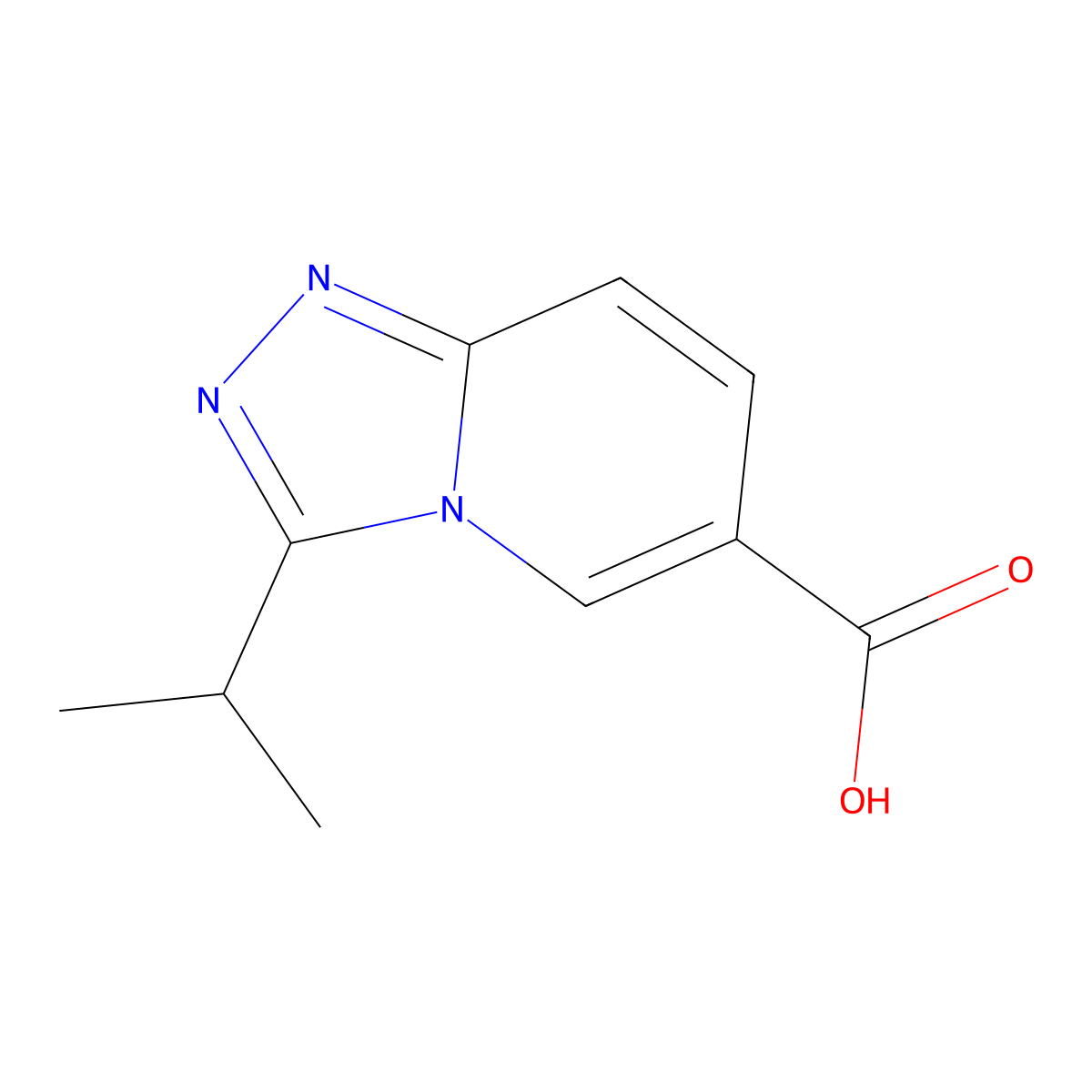 3-Isopropyl[1,2,4]triazolo[4,3-a]pyridine-6-carboxylic acid molecular structure, CAS 1119450-90-6