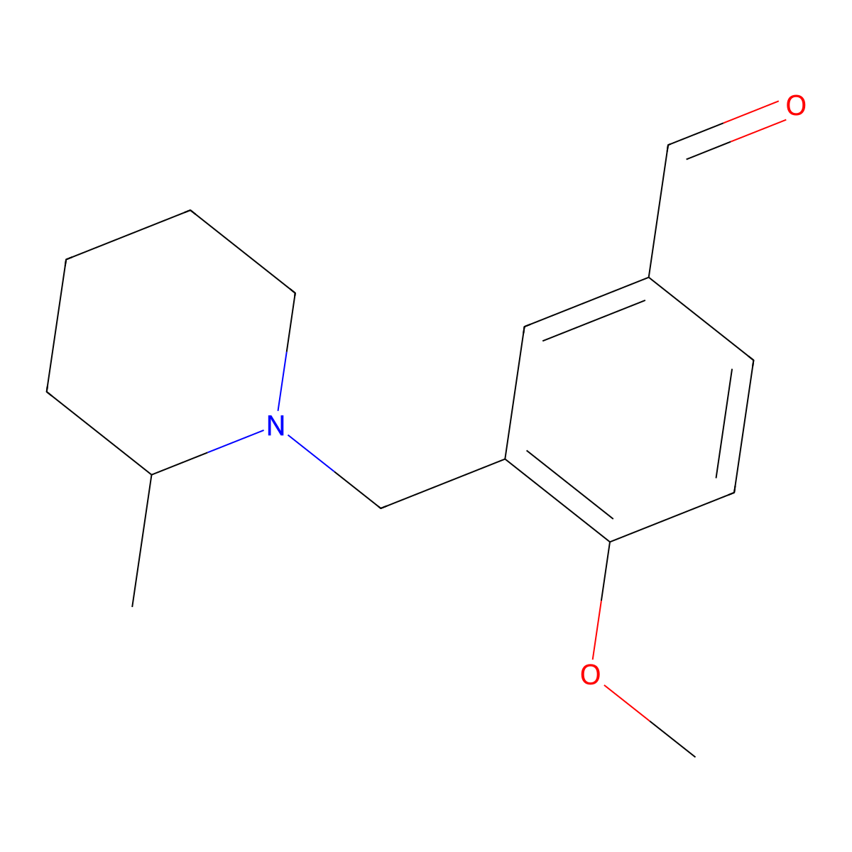 4-Methoxy-3-((2-methylpiperidin-1-yl)methyl)benzaldehyde molecular structure, CAS 1119450-98-4