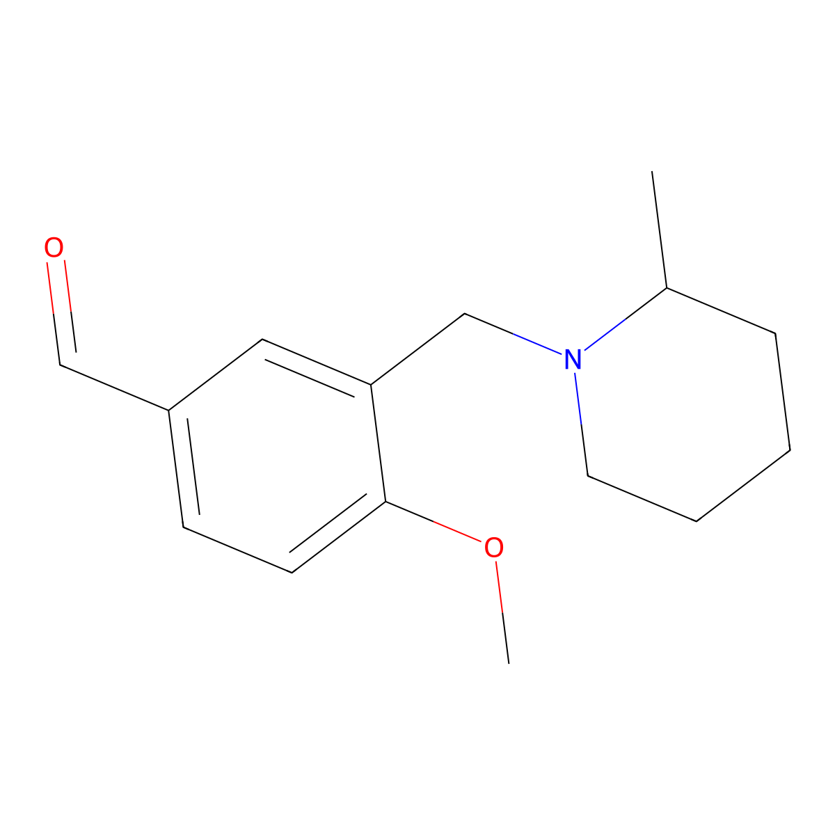 4-Methoxy-3-((2-methylpiperidin-1-yl)methyl)benzaldehyde molecular structure, CAS 1119450-98-4