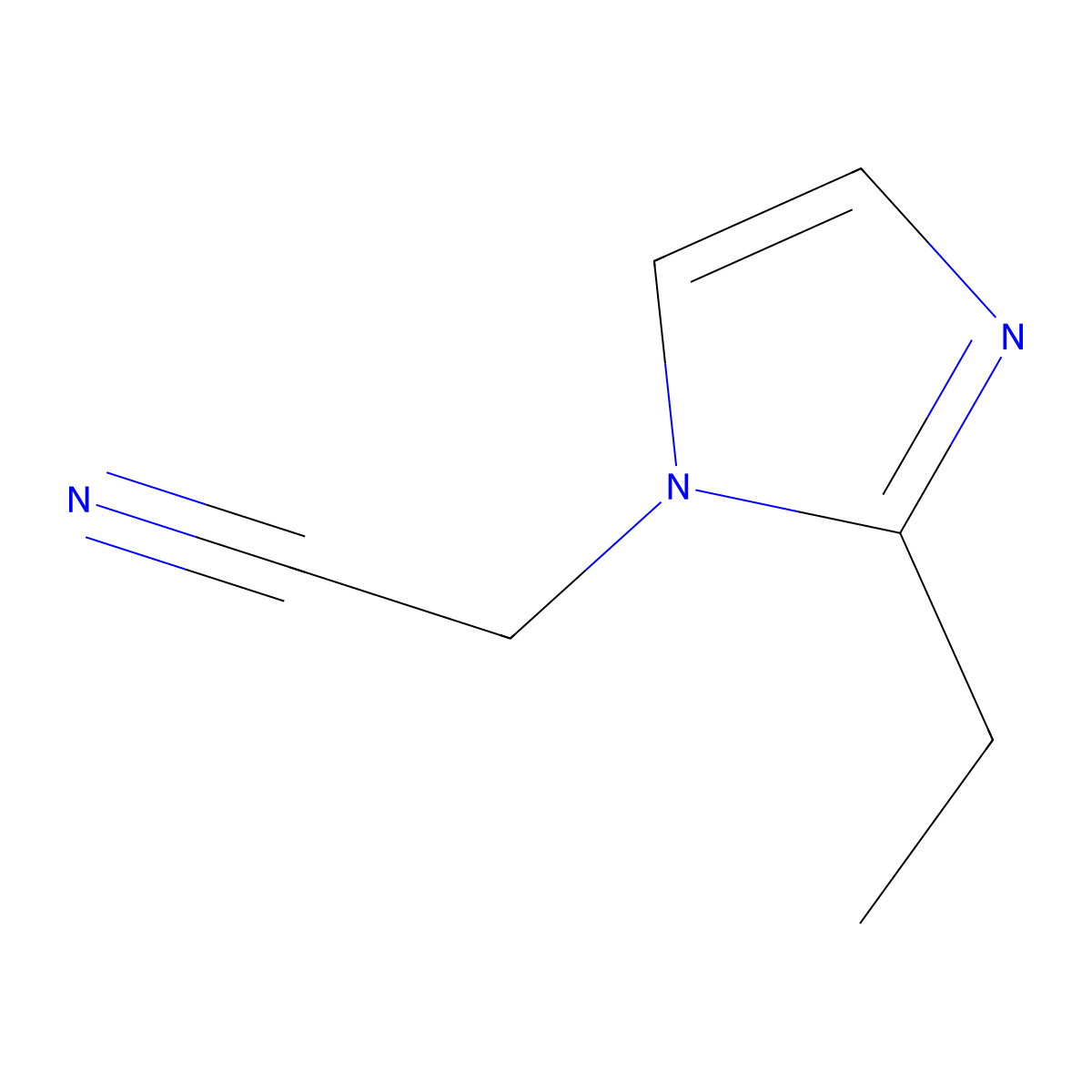 (2-ethyl-1H-imidazol-1-yl)acetonitrile molecular structure, CAS 1119451-03-4