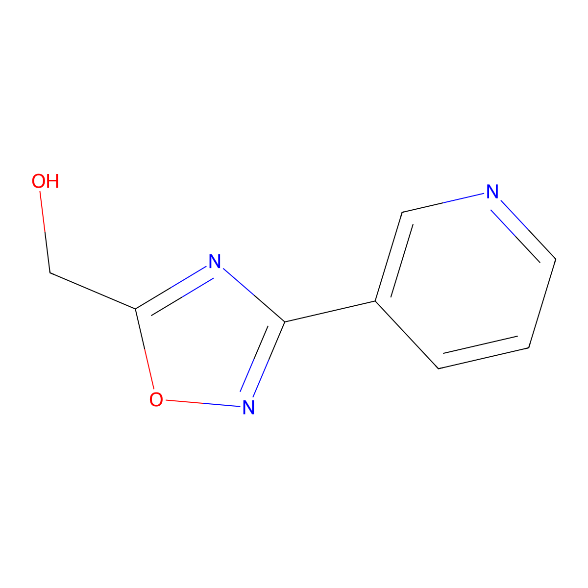 (3-Pyridin-3-yl-1,2,4-oxadiazol-5-yl)methanol molecular structure, CAS 1119451-10-3