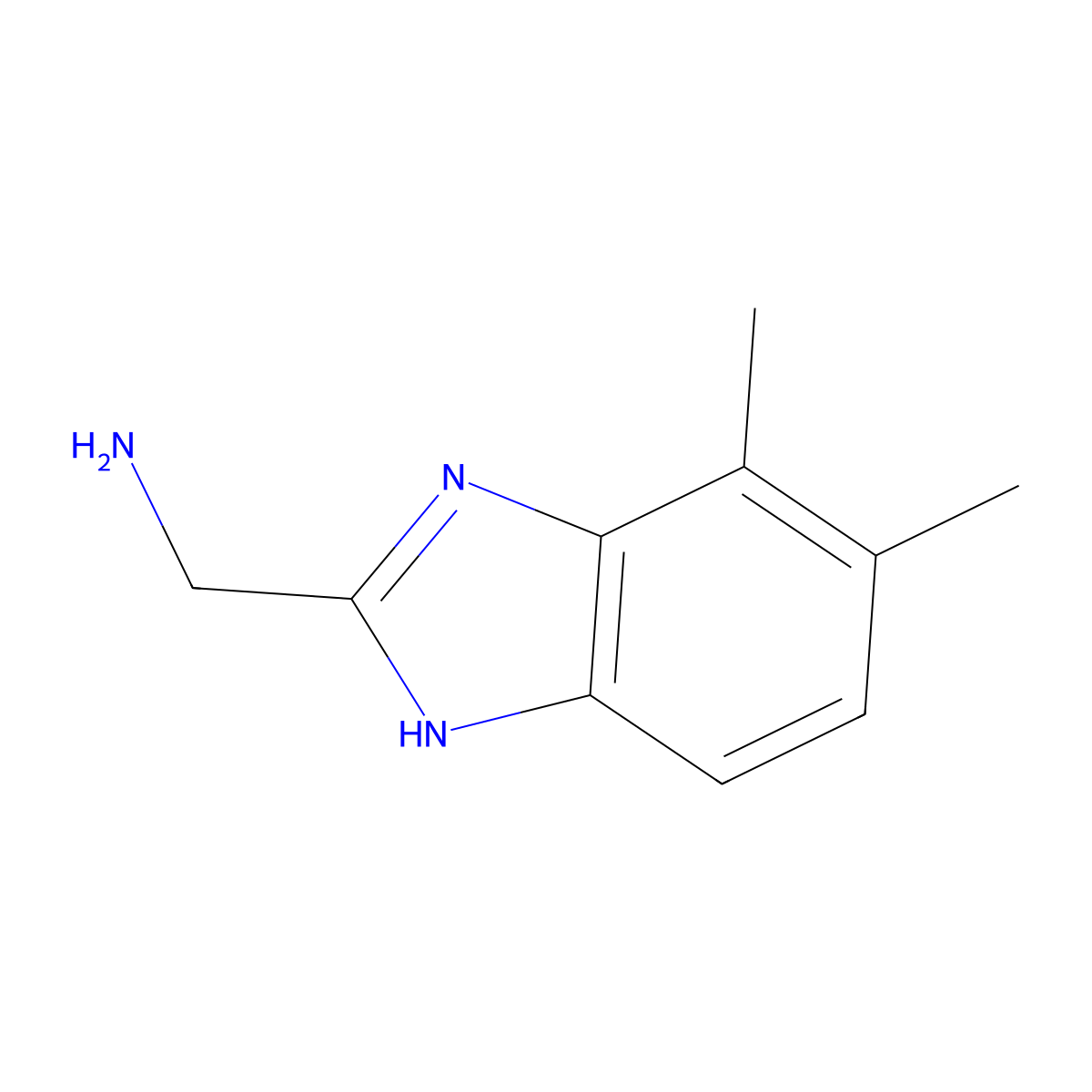 (4,5-Dimethyl-1H-benzo[d]imidazol-2-yl)methanamine molecular structure, CAS 1119451-11-4