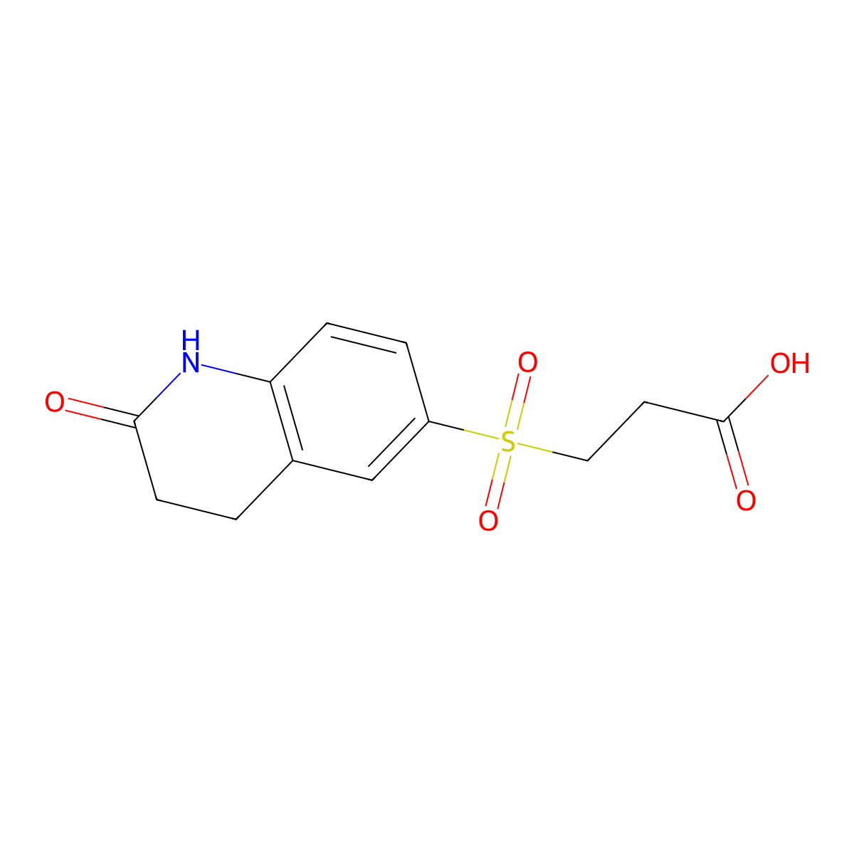 3-[(2-Oxo-1,2,3,4-tetrahydroquinolin-6-YL)-sulfonyl]propanoic acid molecular structure, CAS 1119451-25-0