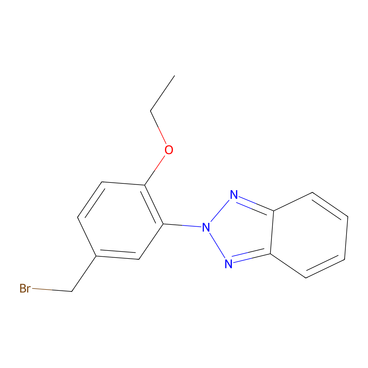 2-[5-(bromomethyl)-2-ethoxyphenyl]-2H-1,2,3-benzotriazole molecular structure, CAS 1119451-27-2