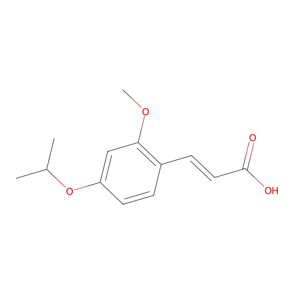 3-(2-Methoxy-4-propan-2-yloxyphenyl)prop-2-enoic acid molecular structure, CAS 1119451-36-3