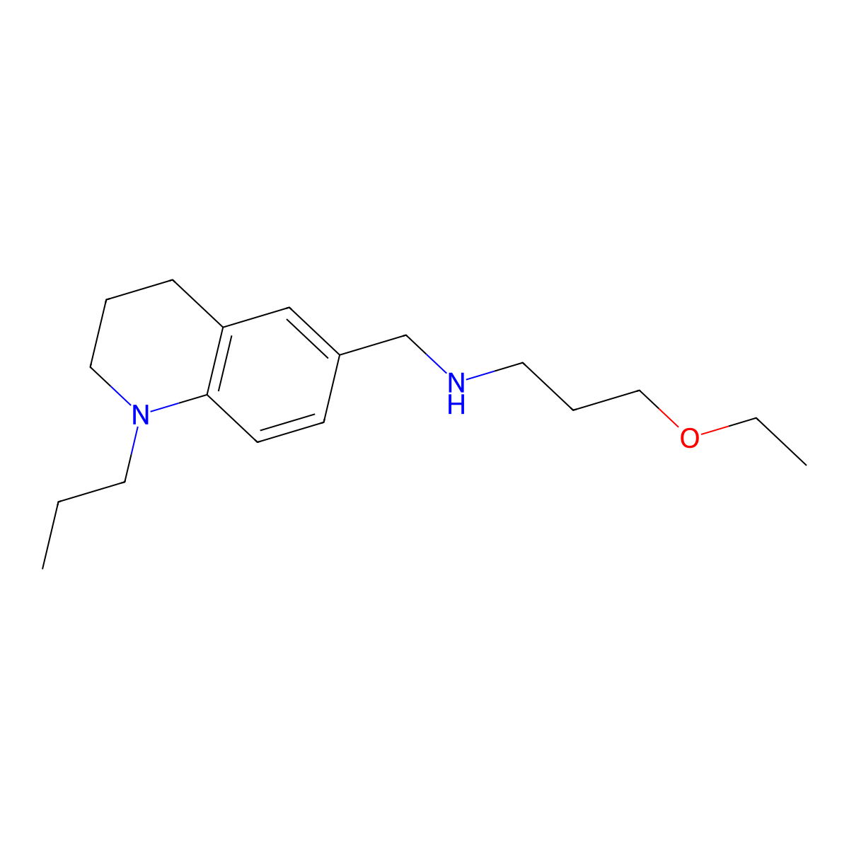(3-Ethoxypropyl)[(1-propyl-1,2,3,4-tetrahydroquinolin-6-yl)methyl]amine molecular structure, CAS 1119451-45-4