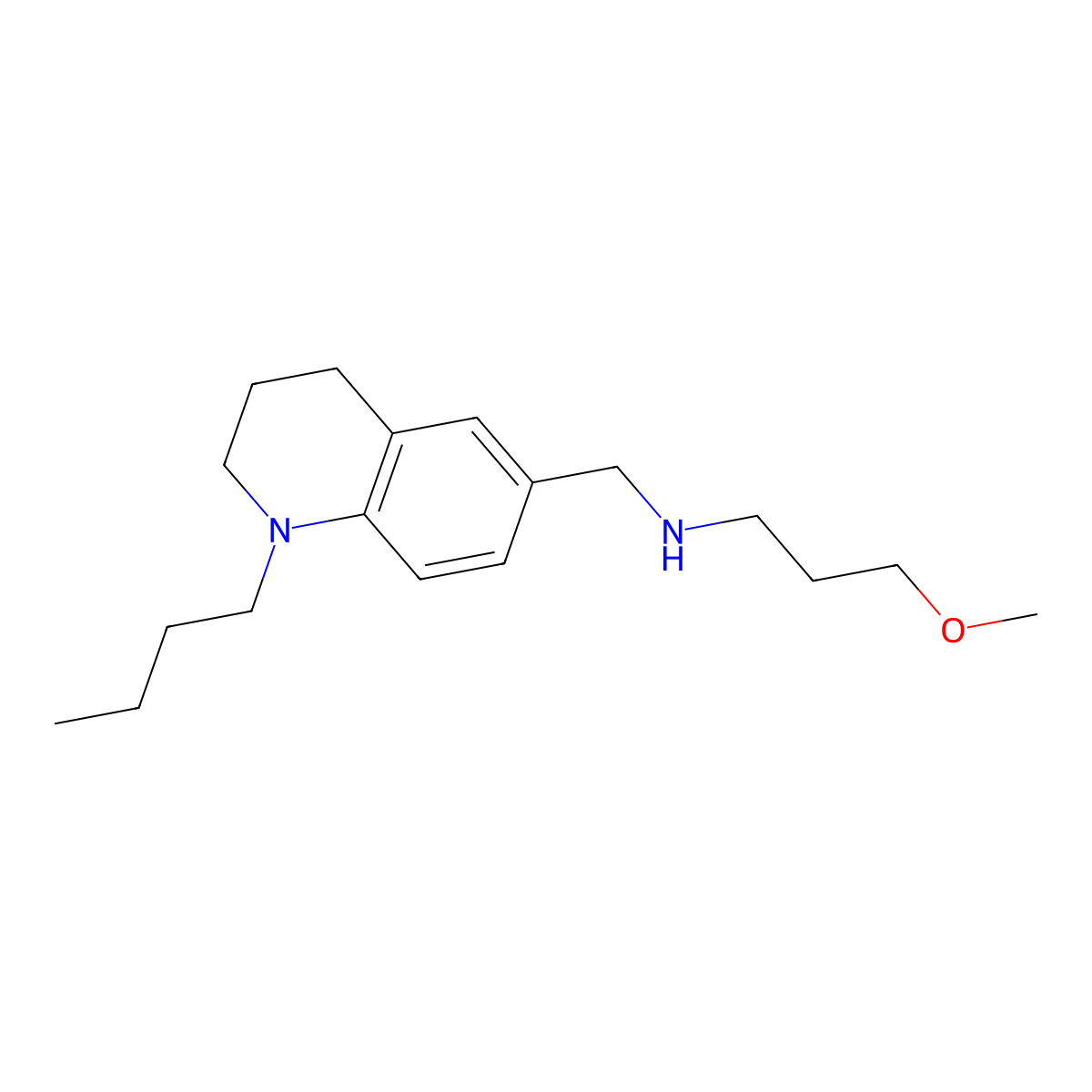 N-[(1-butyl-1,2,3,4-tetrahydroquinolin-6-yl)methyl]-3-methoxypropan-1-amine molecular structure, CAS 1119451-46-5