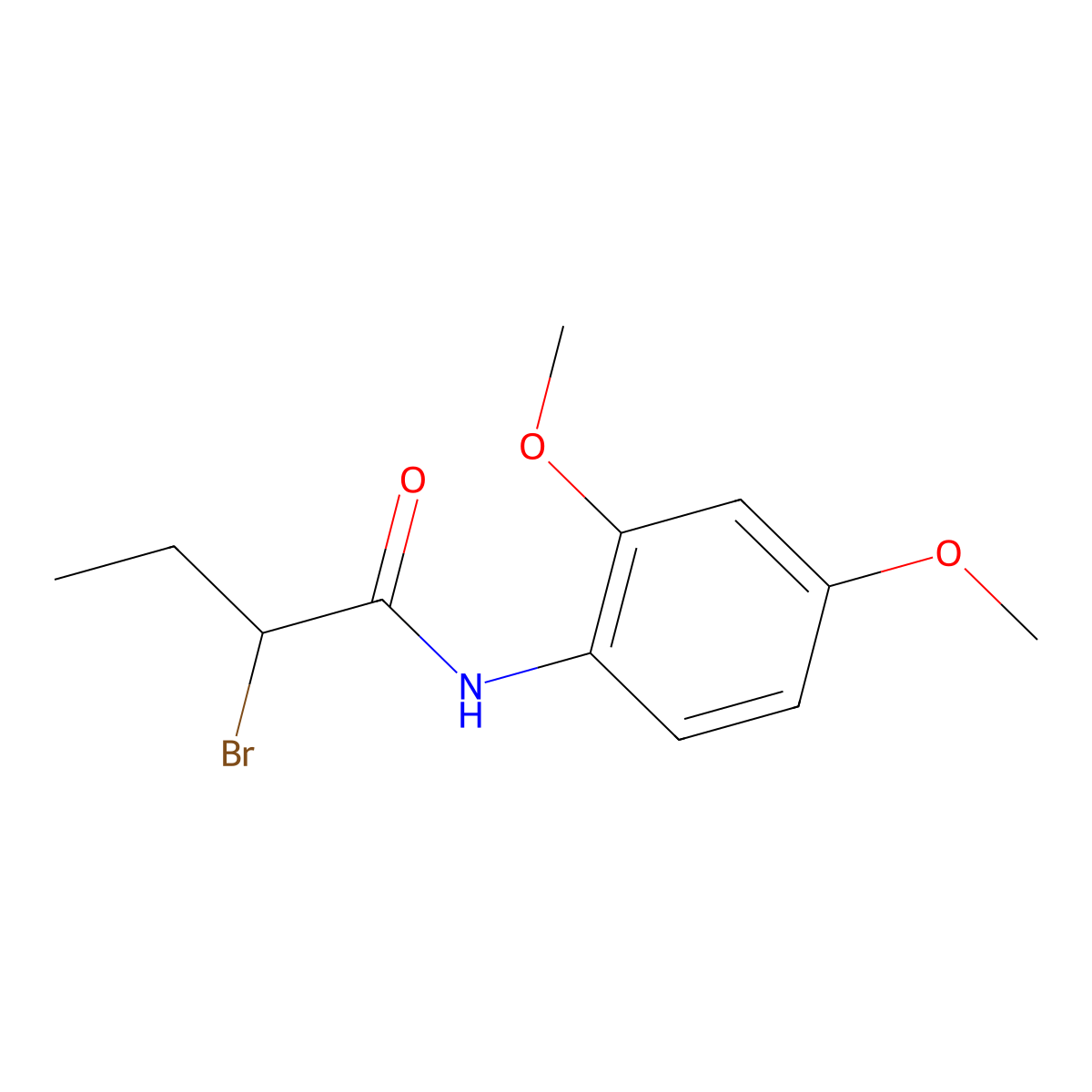 2-bromo-N-(2,4-dimethoxyphenyl)butanamide molecular structure, CAS 1119451-52-3